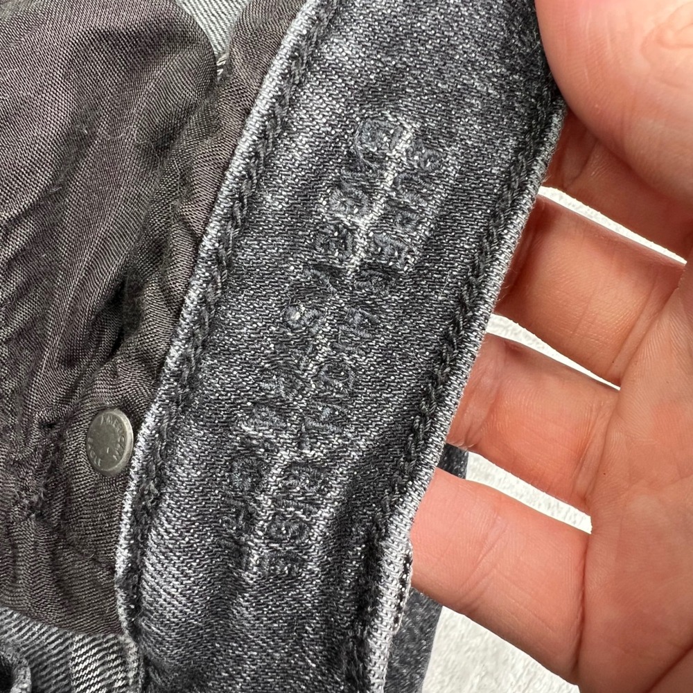 American Eagle Super High Rise Baggy Straight Cargo Jeans Women 8 X-Long Stretch - Picture 16 of 16